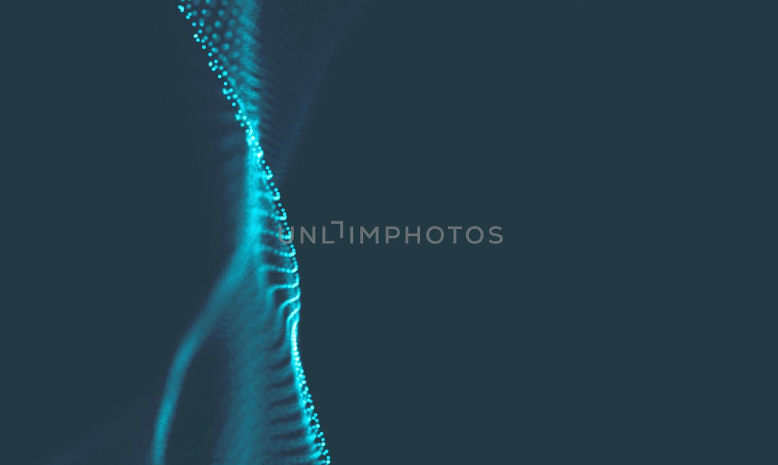  Music background. Big Data Particle Flow Visualisation. Science infographic futuristic illustration. Sound wave.