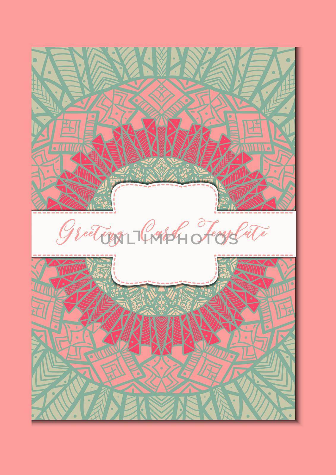 Mandala oriental template card by barsrsind