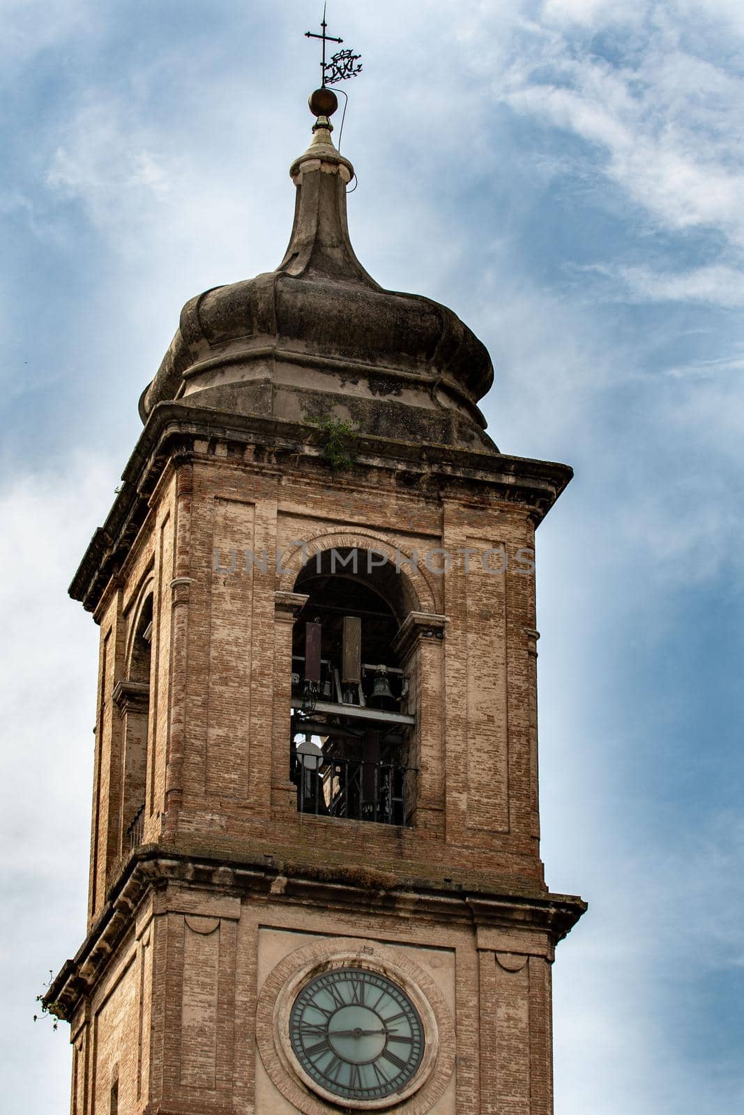 detail of the cathedral of terni bell tower