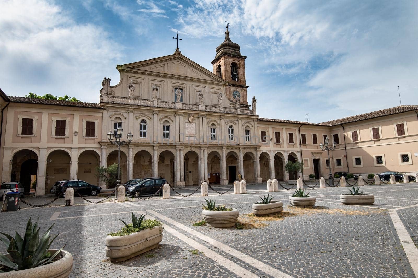 terni,italy july 07 2021:terni cathedral in the historic city center and its sculptures