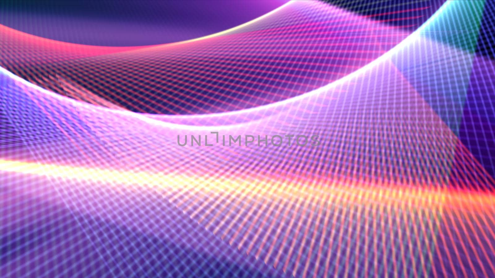 colorful geometric bright lines of abstract background, 3D rendering