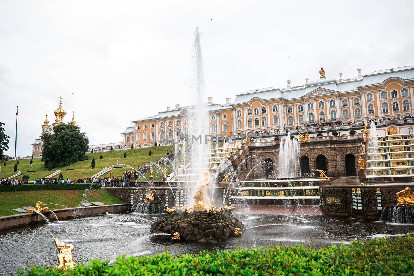 Grand Cascade Fountains - Peterhof Palace garden, St. Petersburg by natali_brill