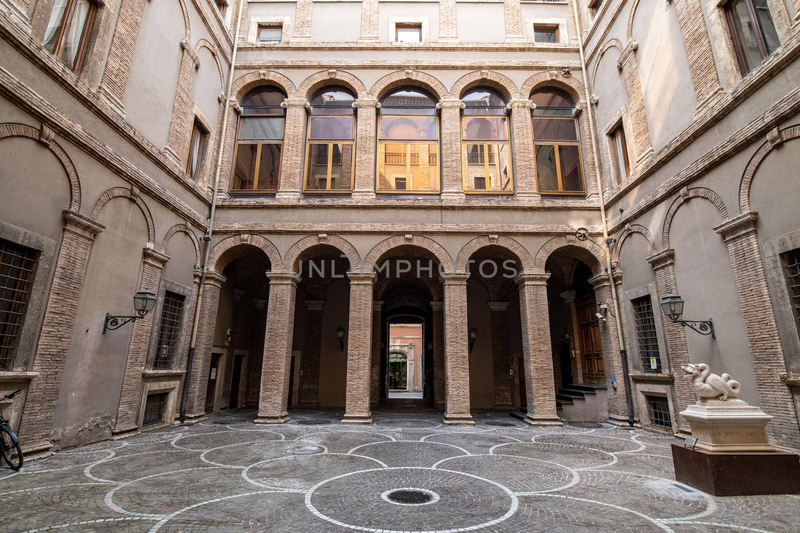 detail of the atrium of the town of terni by carfedeph