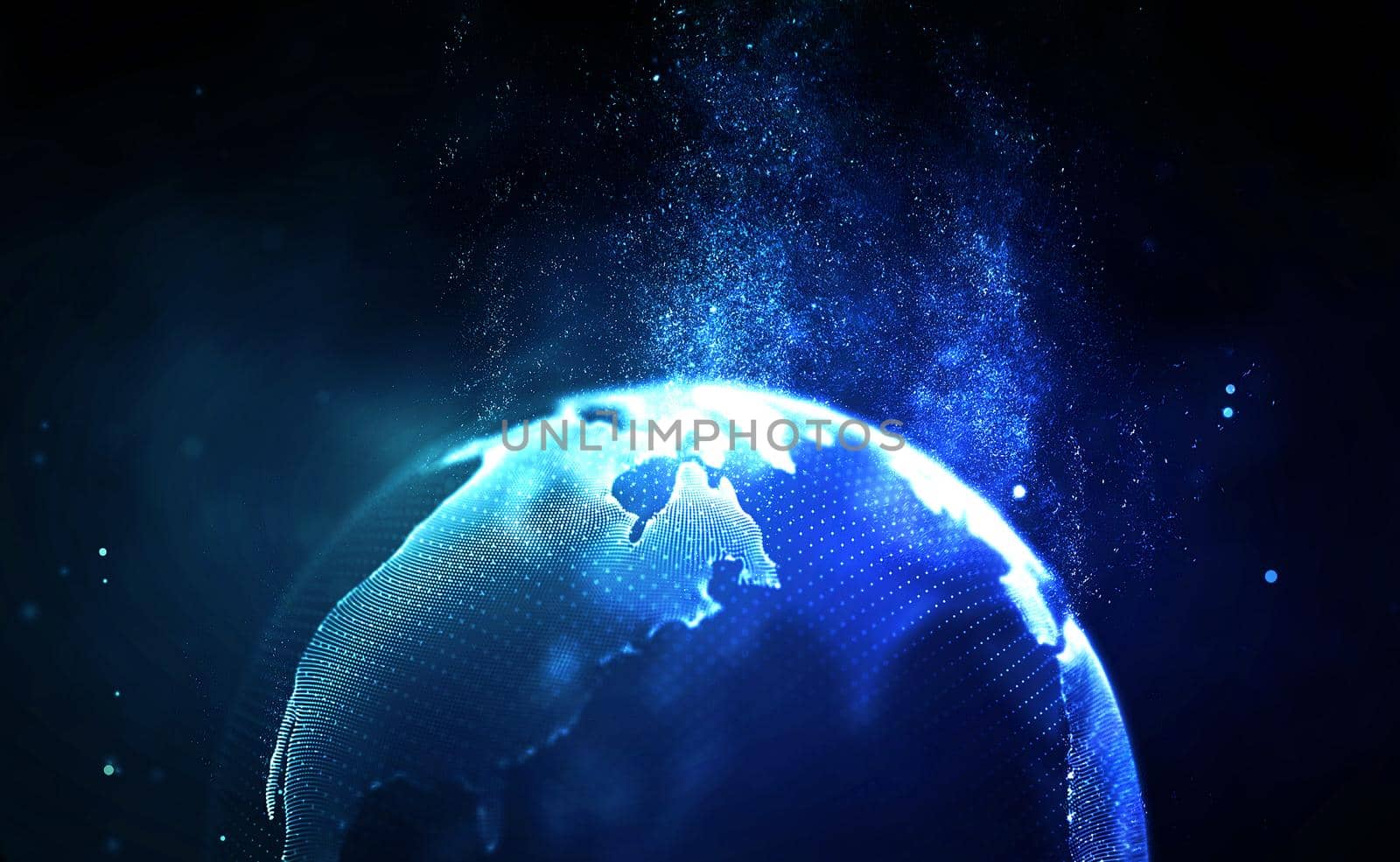 Blockchain technology background. Cryptocurrency fintech block chain network and programming concept.
