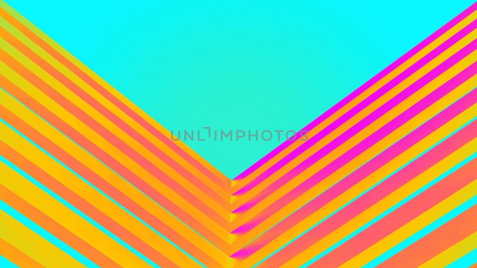 Ultraviolet render. Abstract vibrant geometric background. Banner or poster creative graphic wallpaper. Geometry glow neon electric lines.