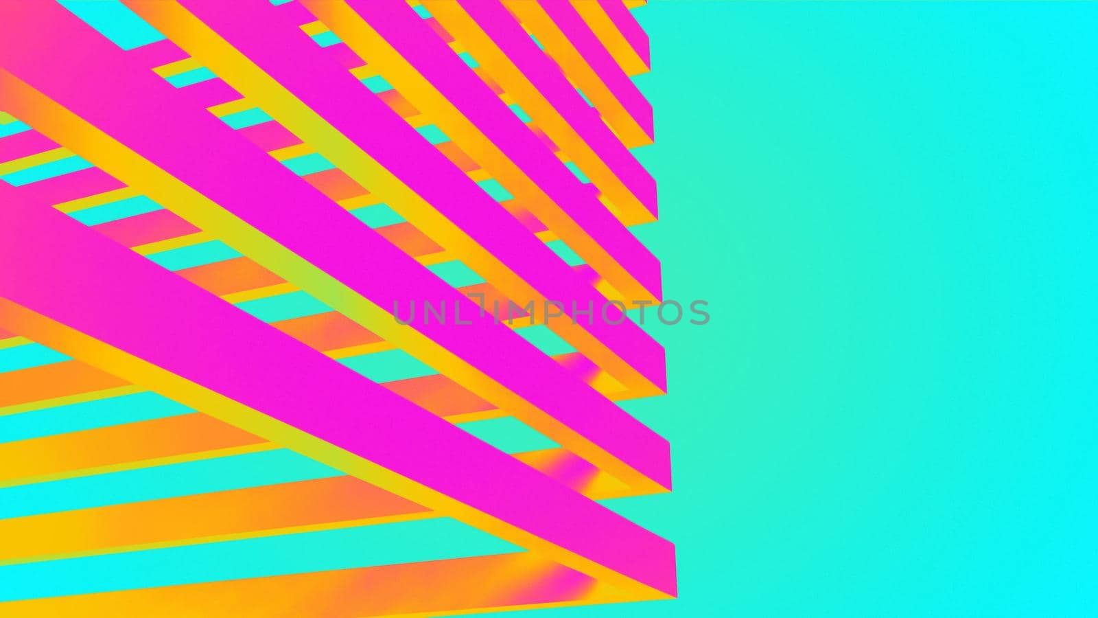 Ultraviolet render. Abstract vibrant geometric background. Banner or poster creative graphic wallpaper. Geometry glow neon electric lines.