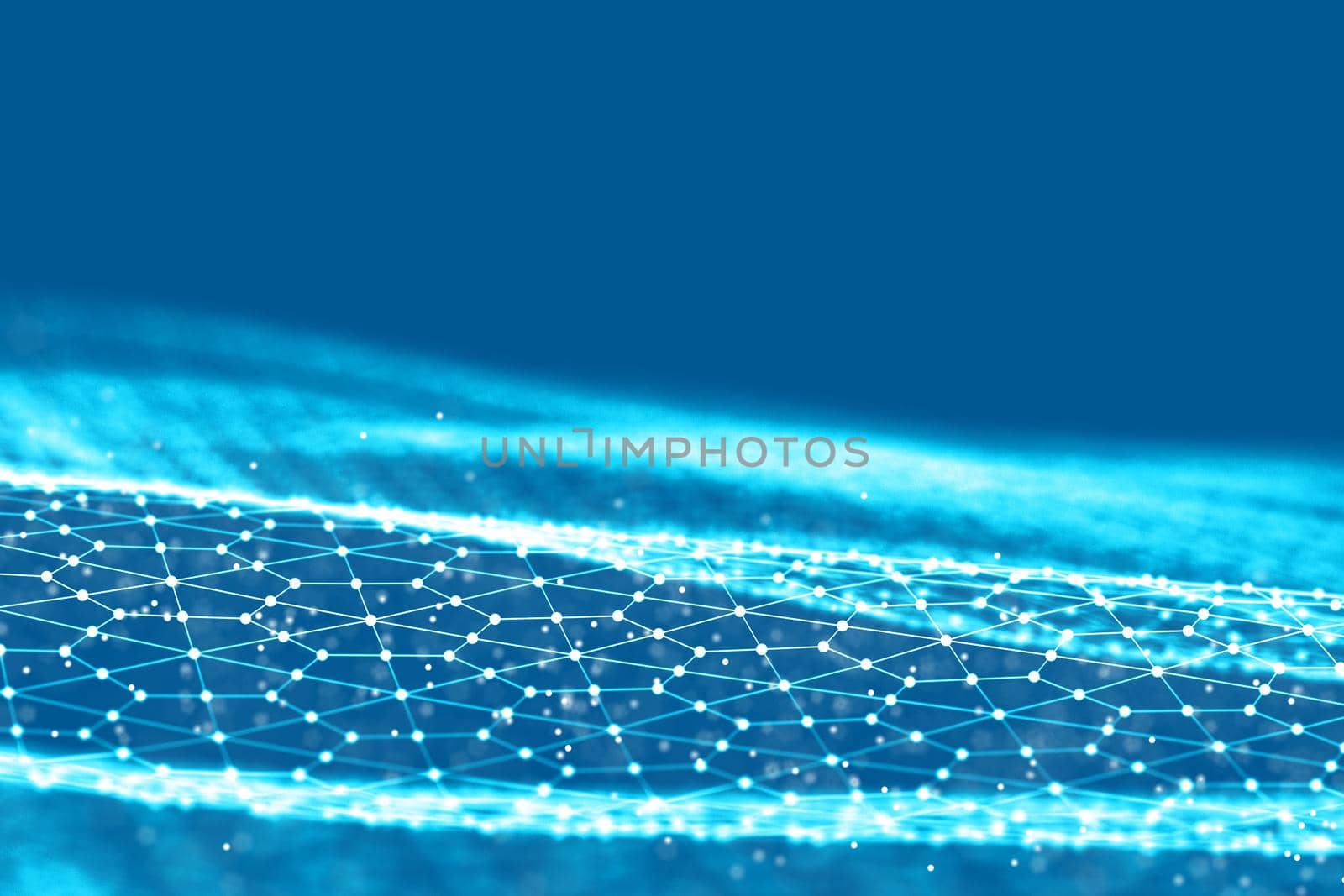 Background 3d grid.Cyber technology Ai tech wire network futuristic wireframe. Artificial intelligence . Cyber security background
