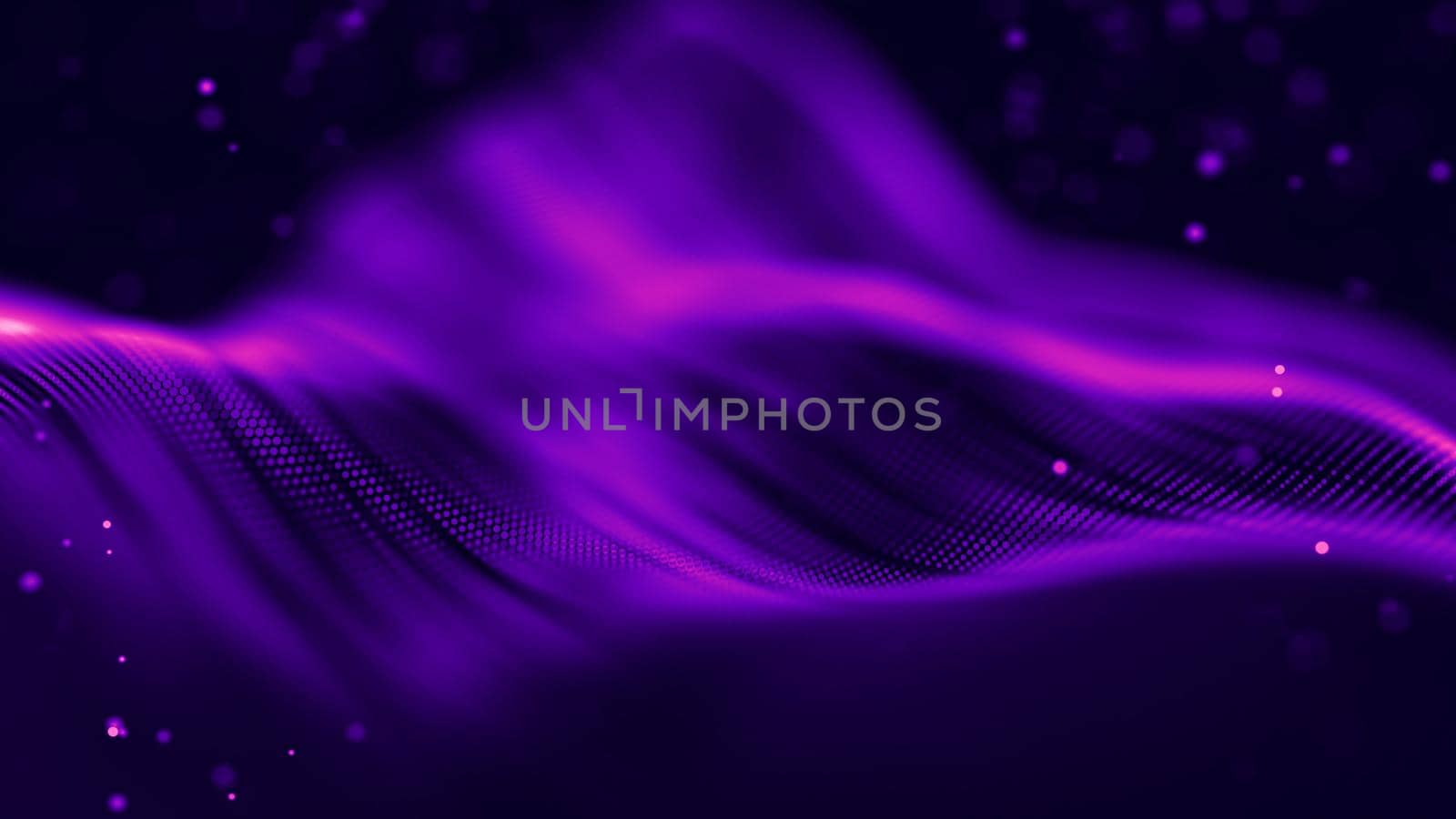 Data technology abstract futuristic illustration . Low poly shape with connecting dots and lines on dark background. 3D rendering