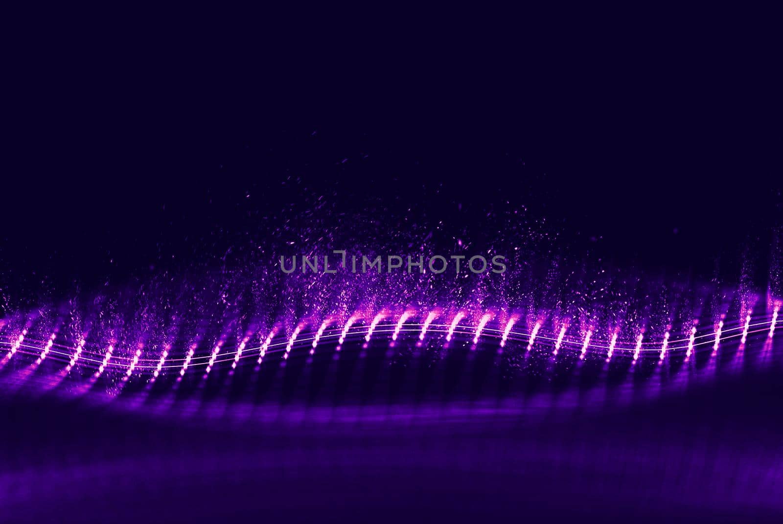 Data technology abstract futuristic illustration . Low poly shape with connecting dots and lines on dark background. 3D rendering . Big data .