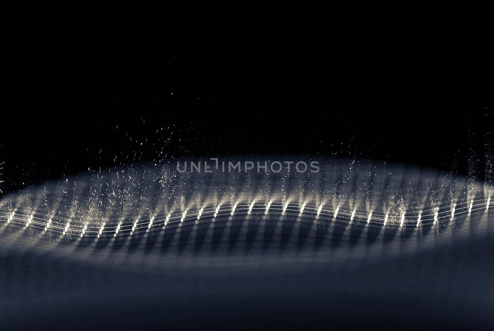 Data technology abstract futuristic illustration . Low poly shape with connecting dots and lines on dark background. 3D rendering . Big data .