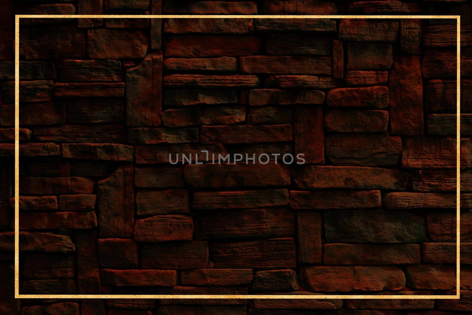 gold border and hard granite wall ancient stone exterior texture by Darkfox