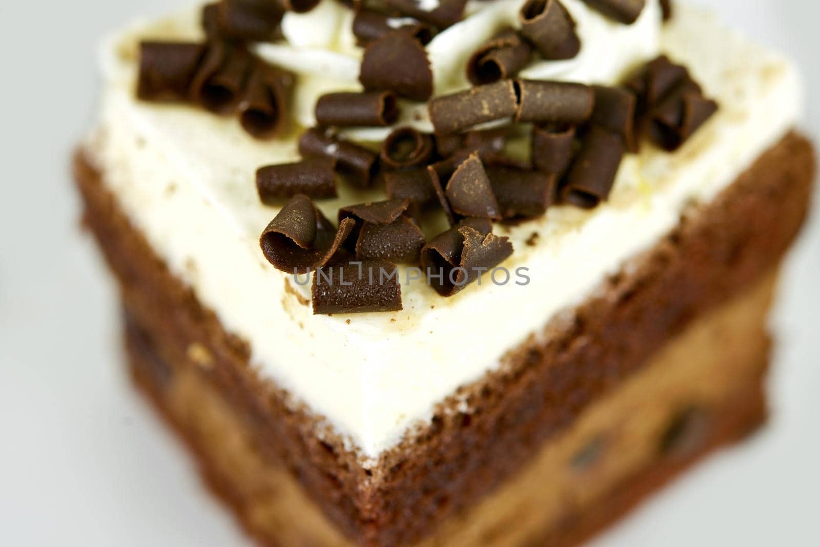 Chocolate Cake Closeup. Bakery Photo Collection.