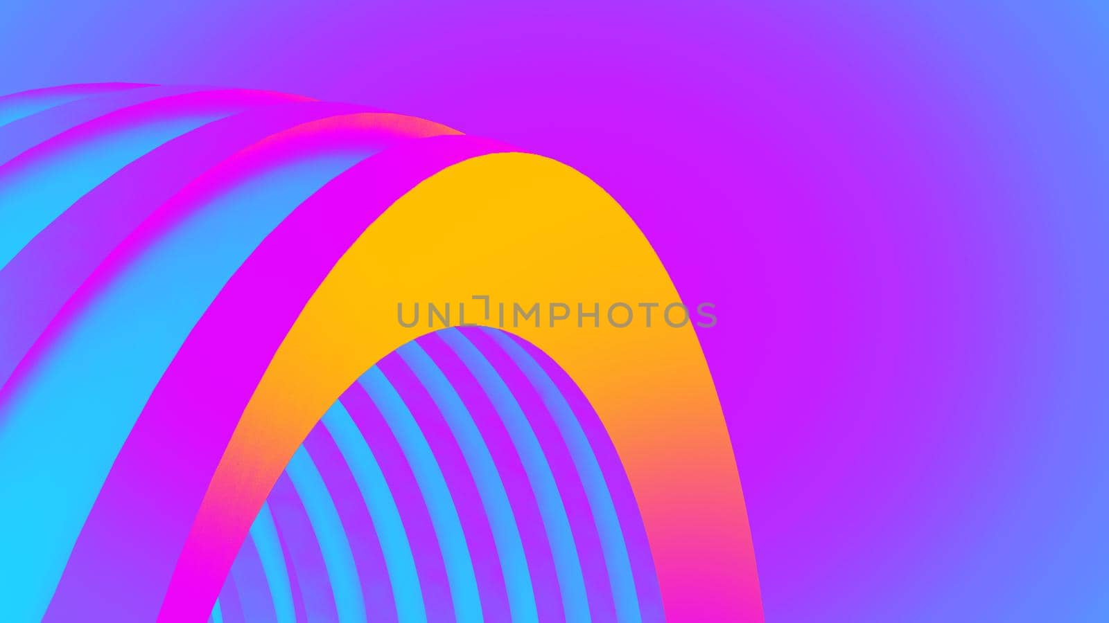 Ultraviolet render. Abstract vibrant geometric background. Banner or poster creative graphic wallpaper. Geometry glow neon electric lines.