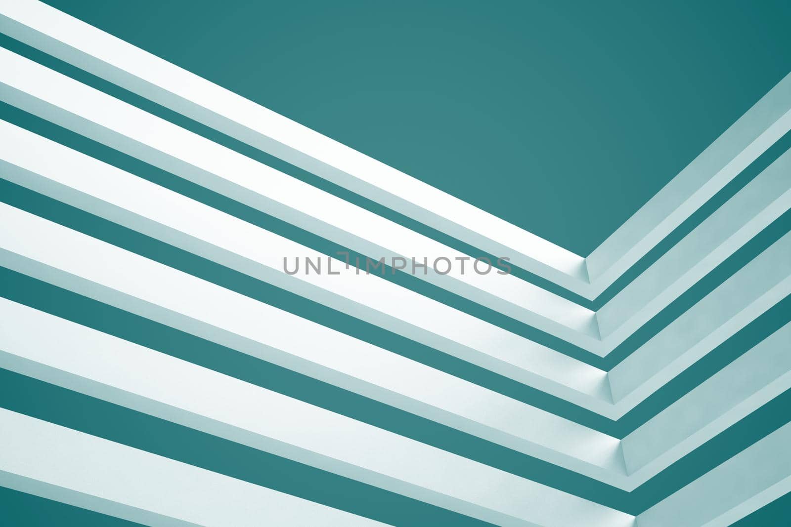 3d White Modern Building Concept
