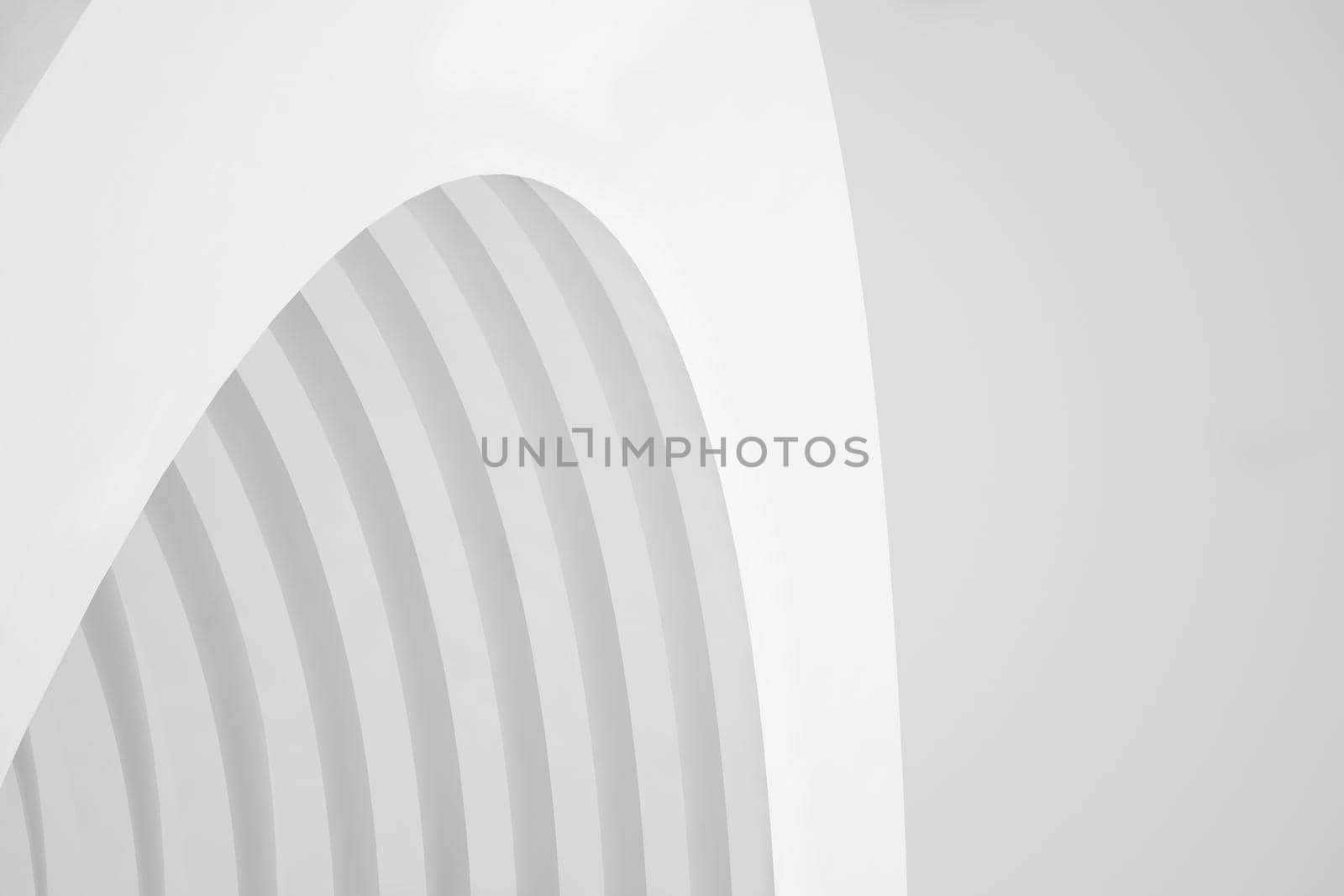 Abstract Architecture Background. Empty White Futuristic Room. 3d Render