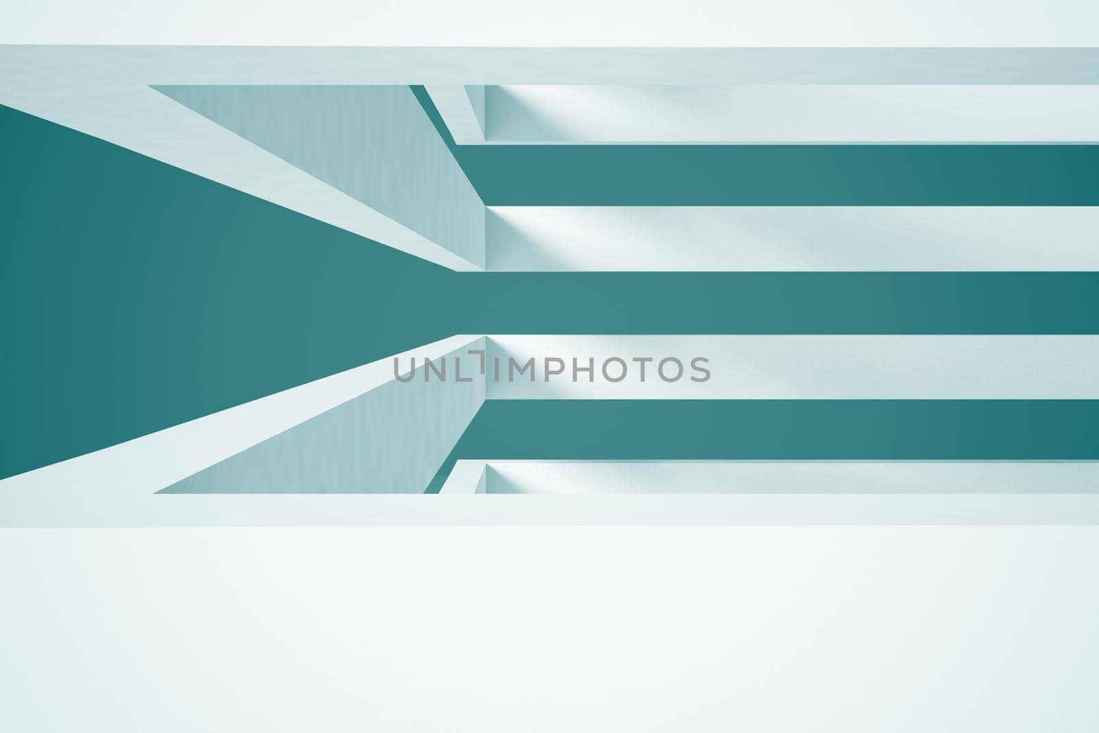 3d White Modern Building Concept