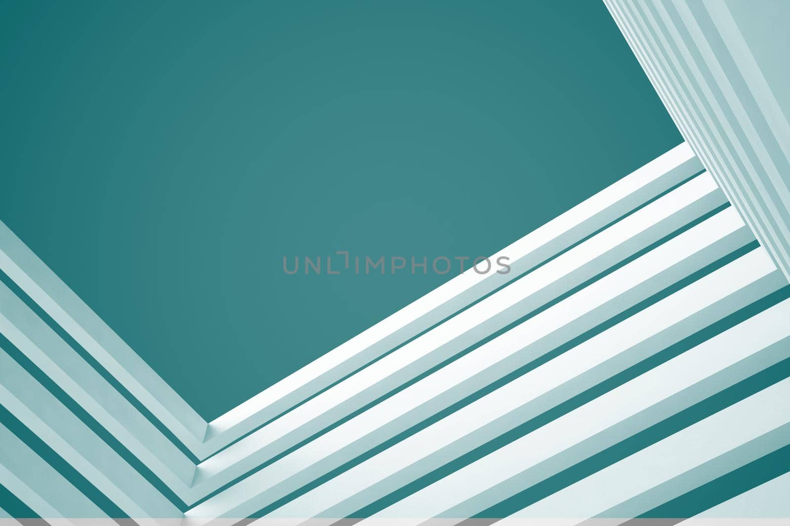 3d White Modern Building Concept