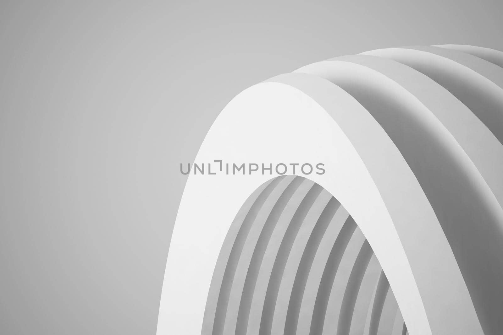 Abstract Architecture Background. Empty White Futuristic Room. 3d Render