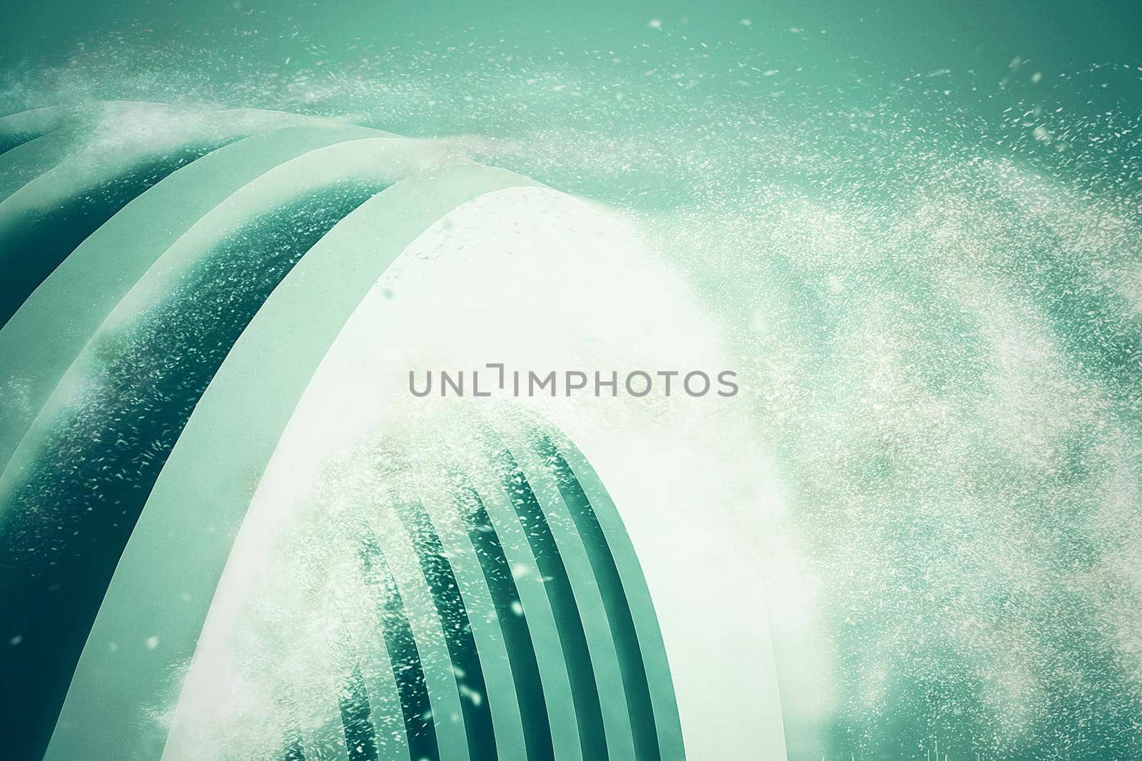 Abstract Architecture Background. Empty White Futuristic Room. 3d Render