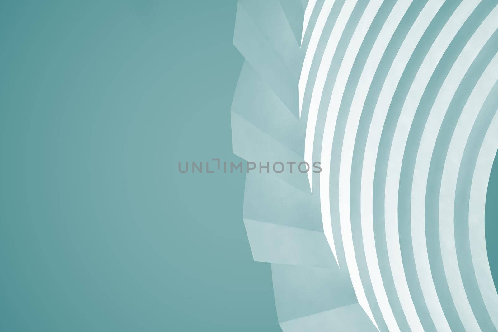 3d White Modern Building Concept