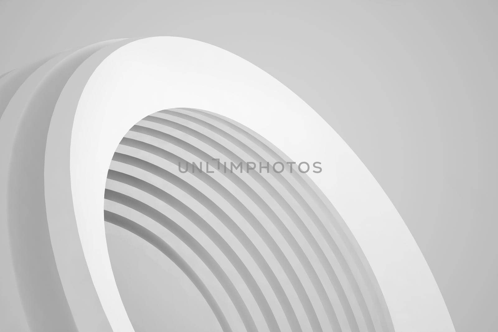 Abstract Architecture Background. Empty White Futuristic Room. 3d Render