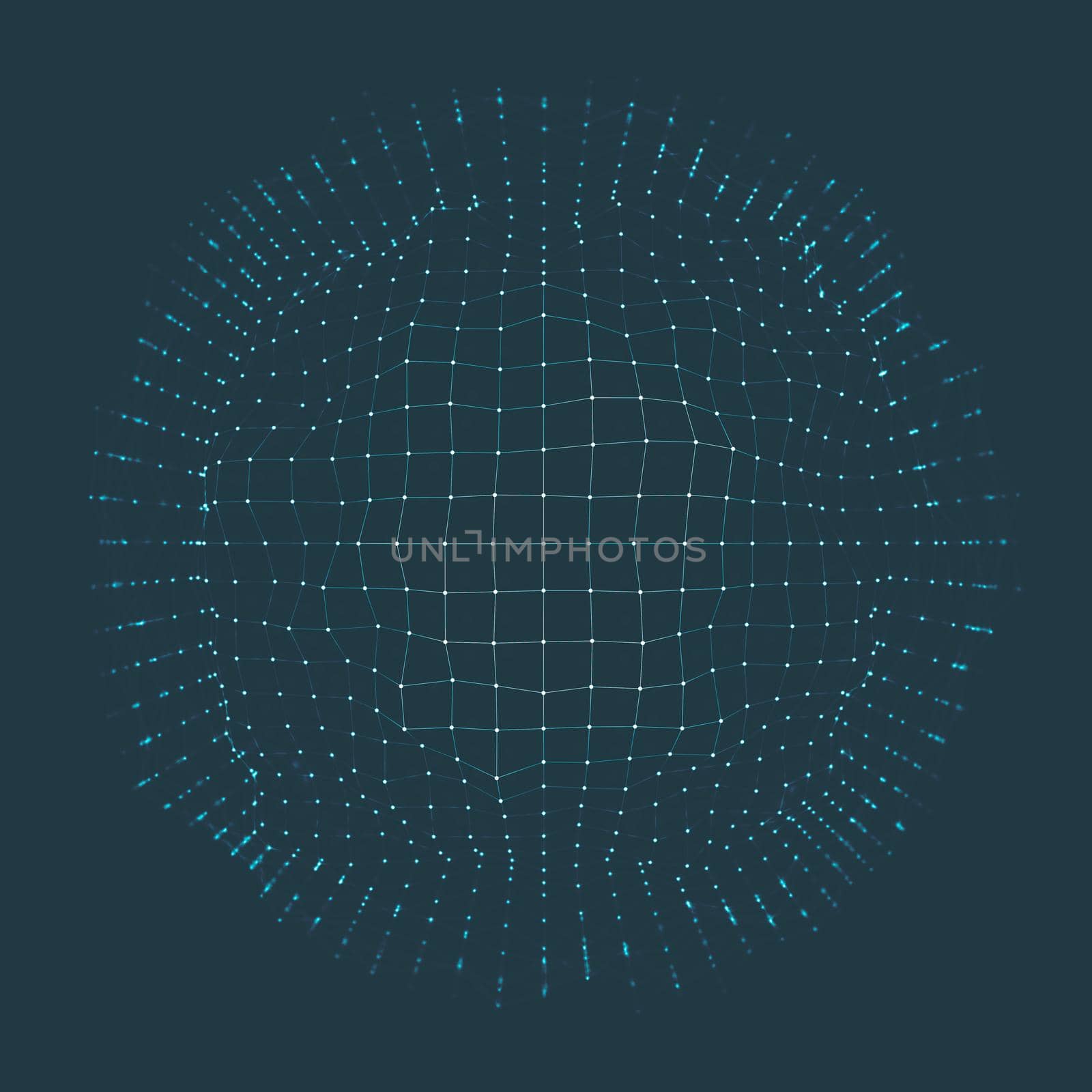 Background 3d grid.Cyber technology Ai tech wire network futuristic wireframe. Artificial intelligence . Cyber security background illustration by DmytroRazinkov
