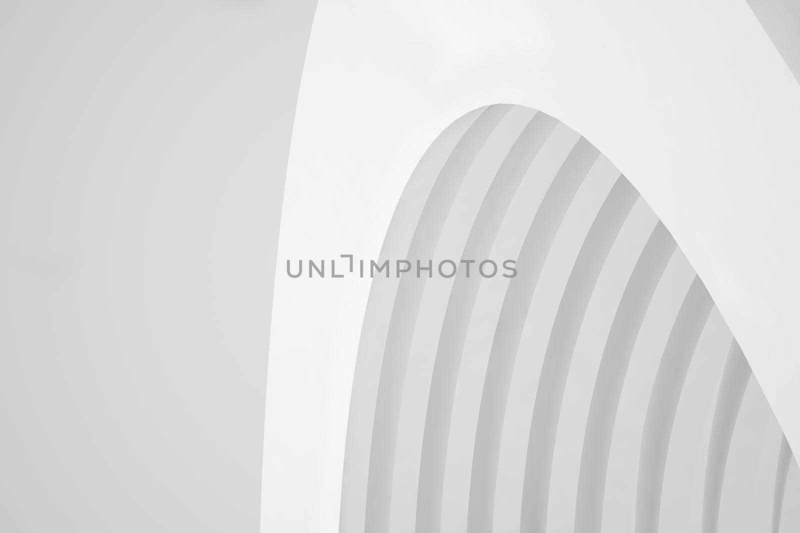 Abstract Architecture Background. Empty White Futuristic Room. 3d Render