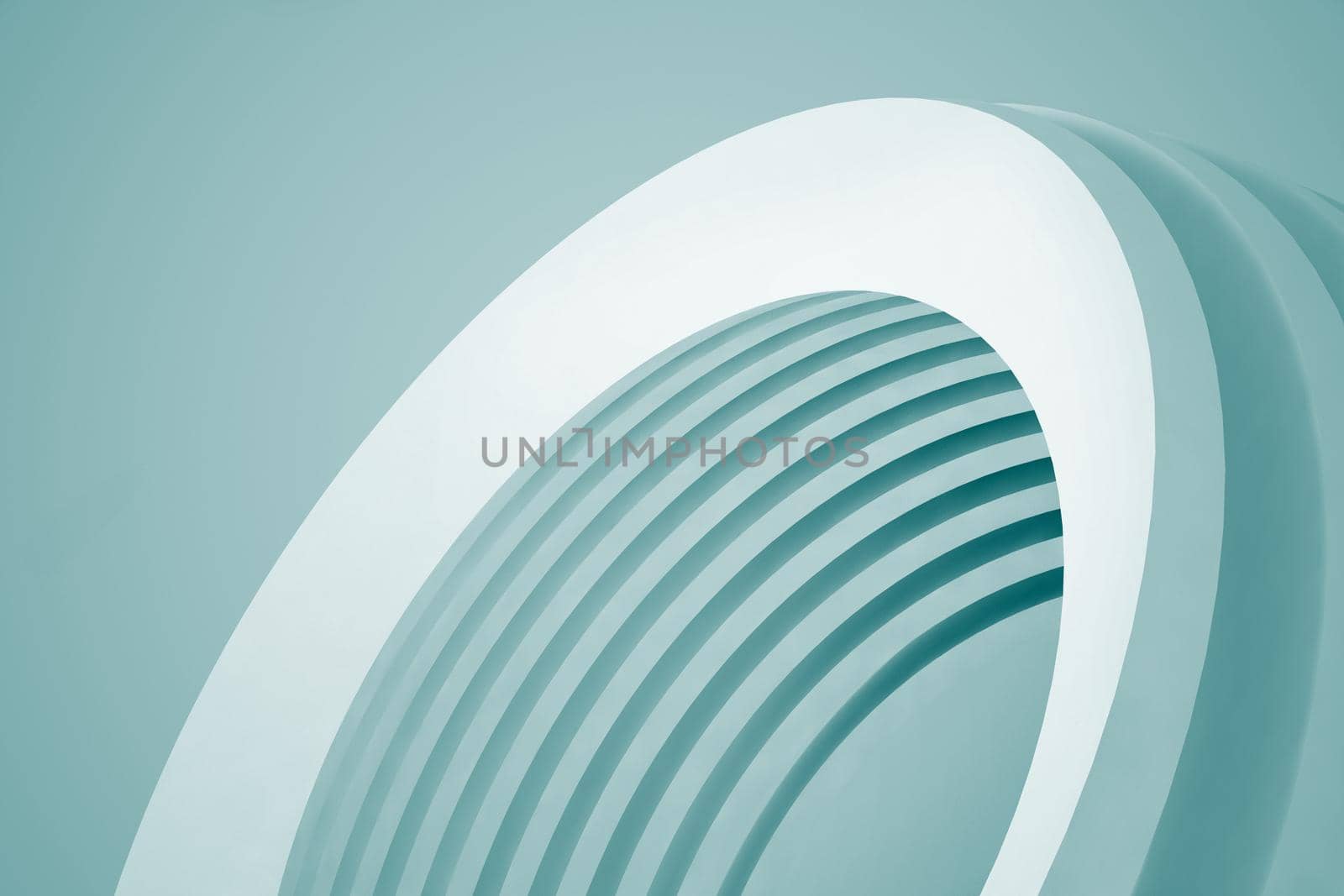 3d White Modern Building Concept