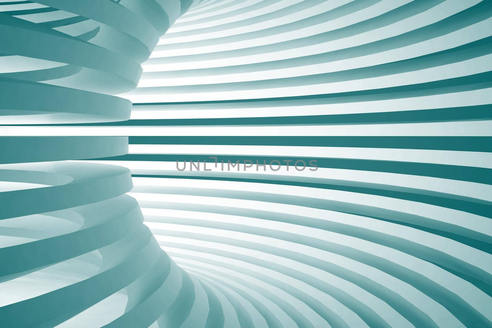 3d White Modern Building Concept