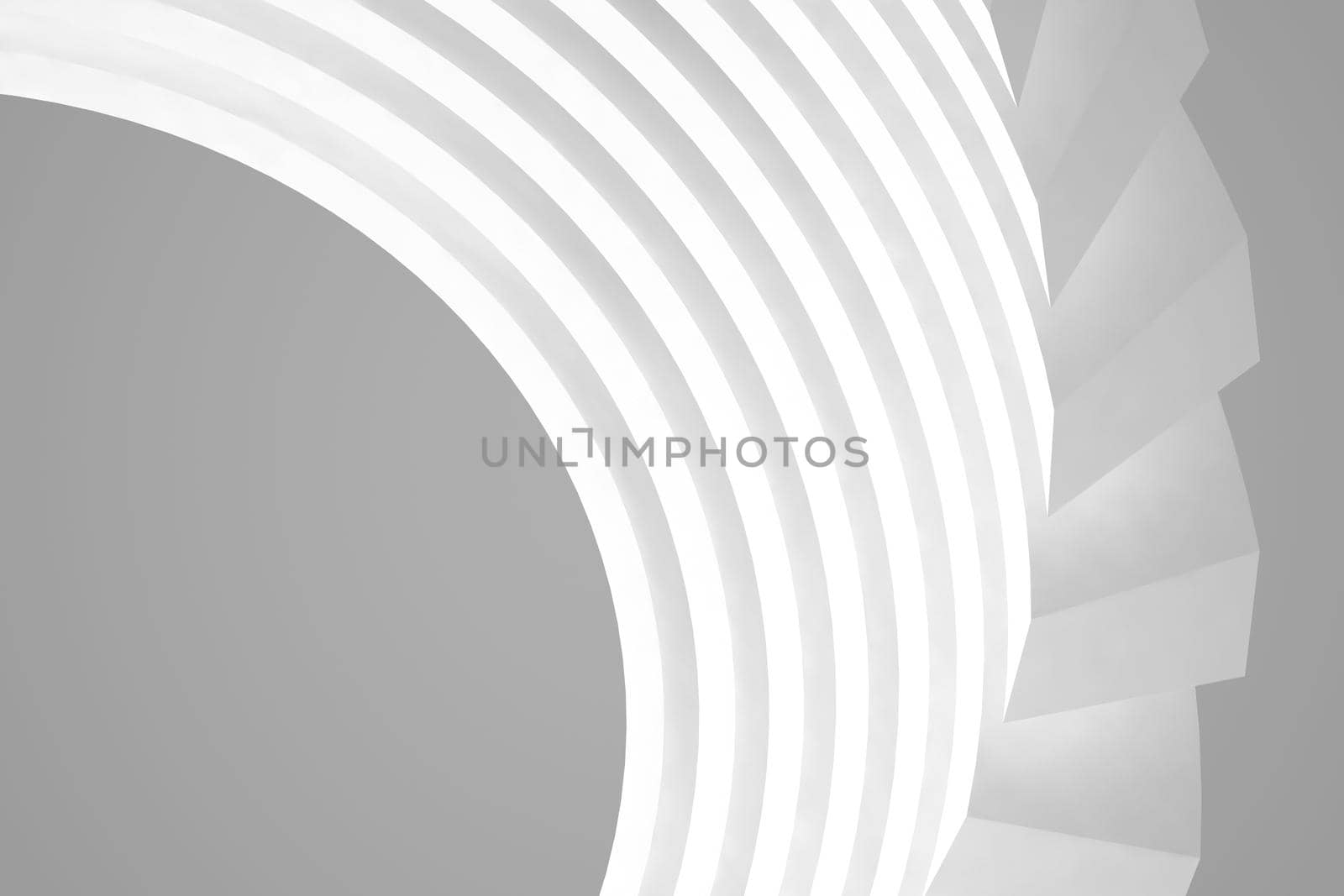 Abstract Architecture Background. Empty White Futuristic Room. 3d Render