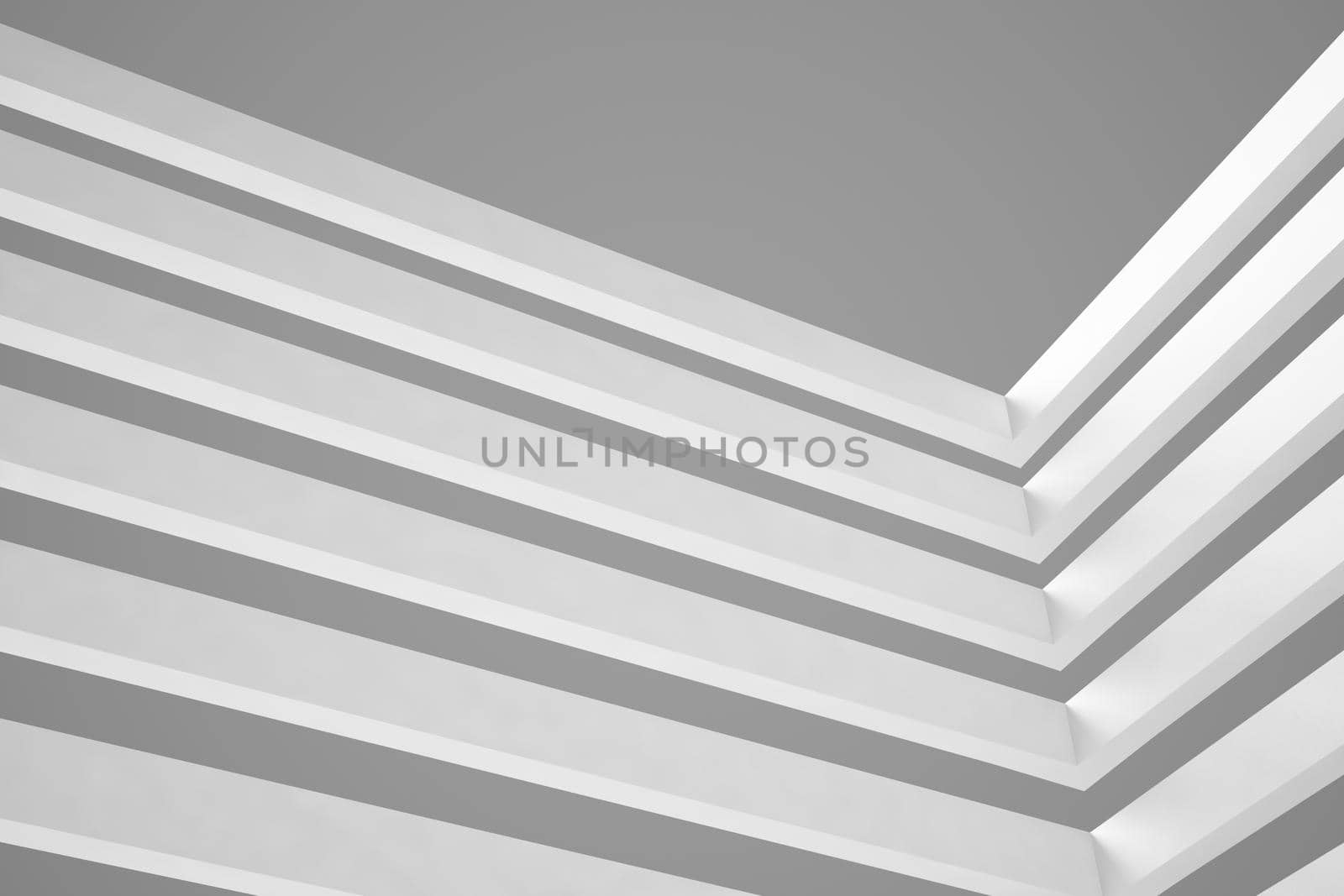 Abstract Architecture Background. Empty White Futuristic Room. 3d Render