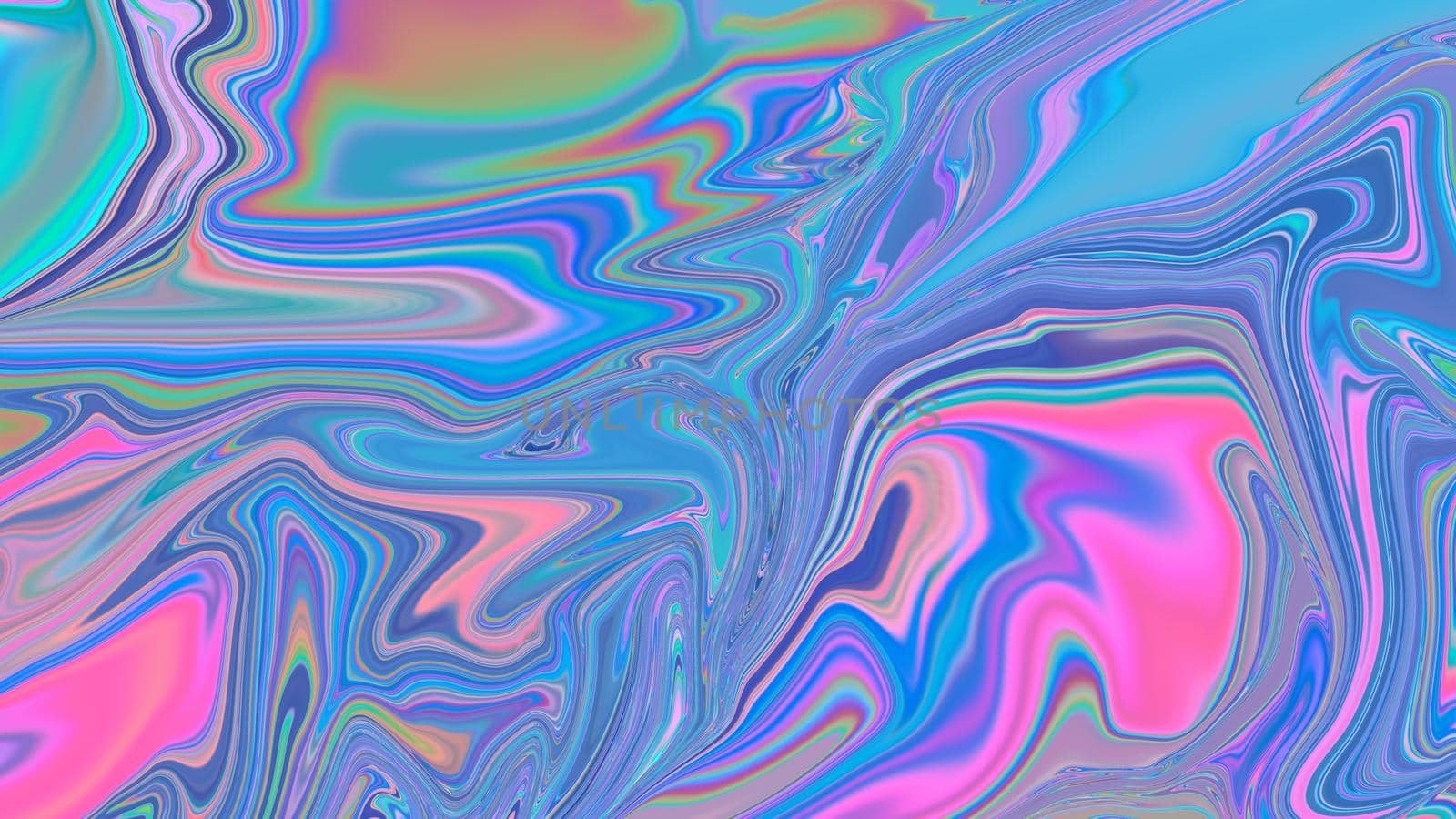 Abstract textured iridescent multicolored liquid background.