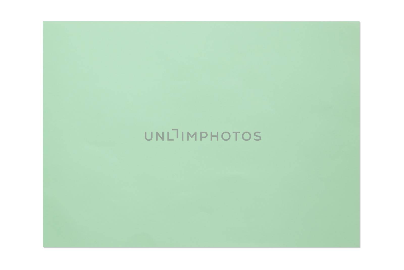 Green color blank 4A paper on white background. by wattanaphob