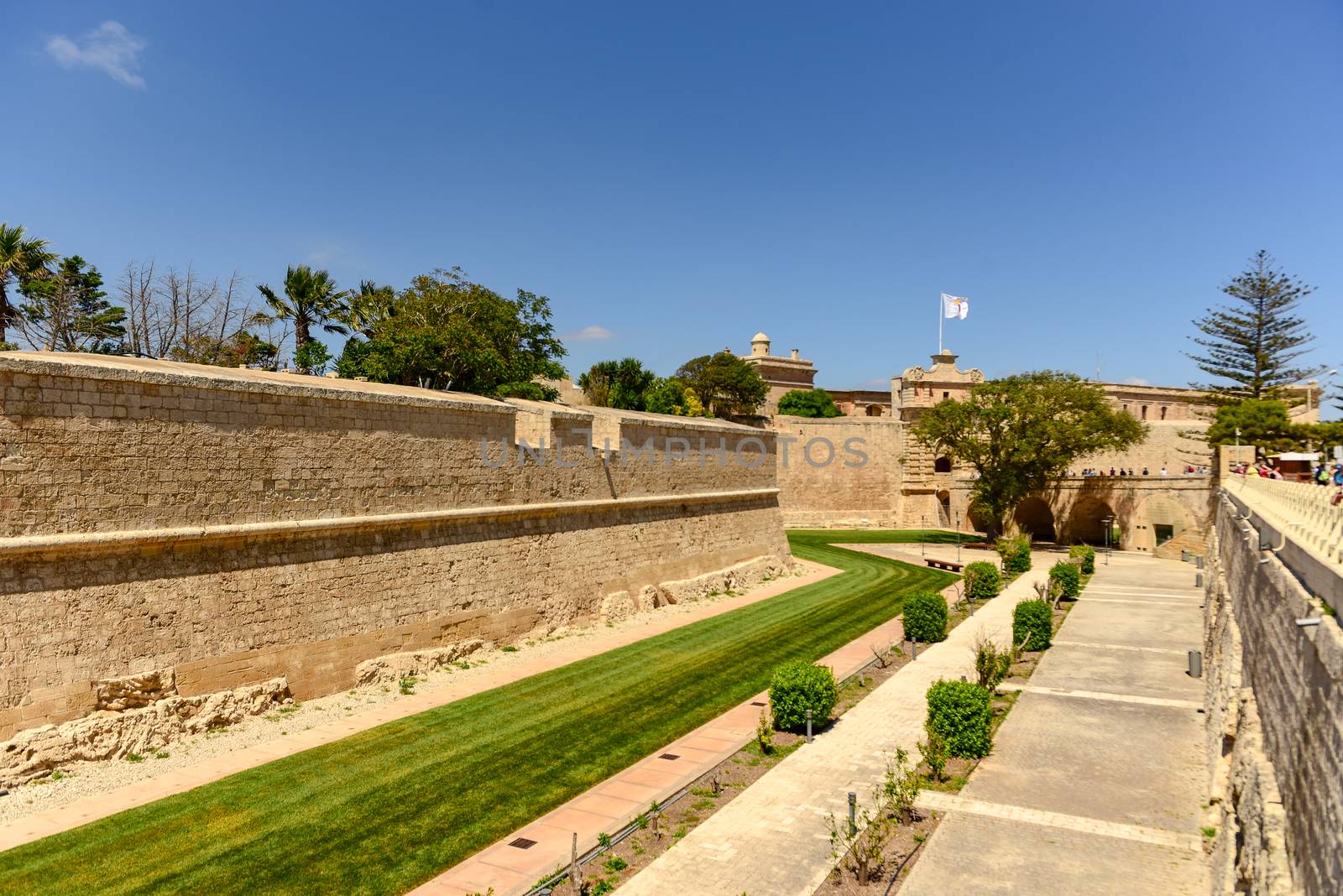 The city M'dine on the island of malta with his historical buildings