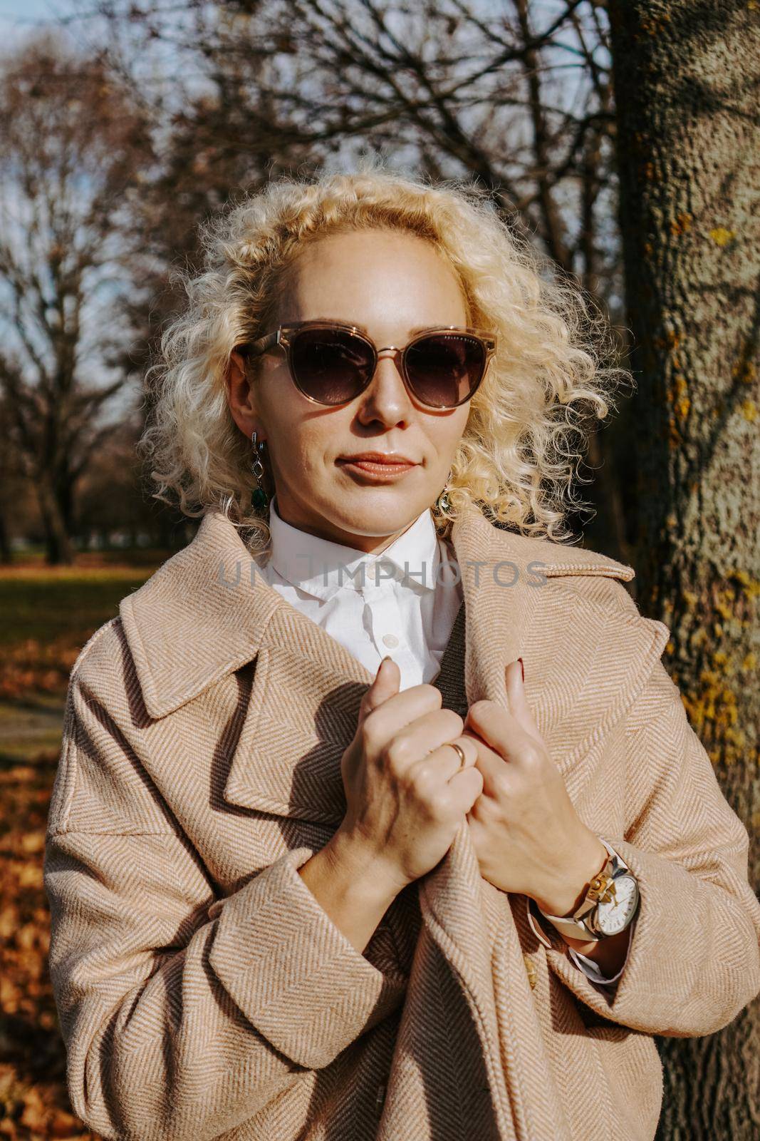 Autumn fashionable Beautiful Blond Woman by natali_brill