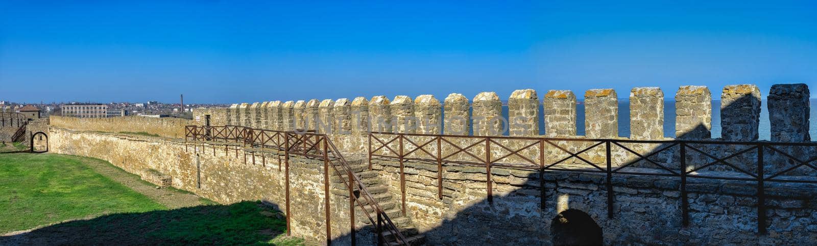 24.04.2021. Bilhorod-Dnistrovskyi or Akkerman fortress, Odessa region, Ukraine, on a sunny spring morning