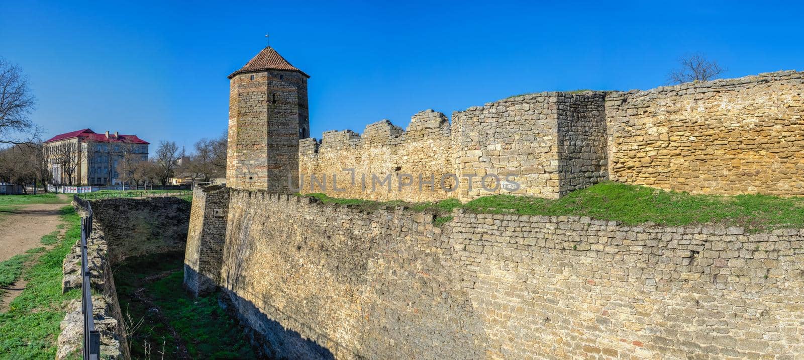 24.04.2021. Bilhorod-Dnistrovskyi or Akkerman fortress, Odessa region, Ukraine, on a sunny spring morning