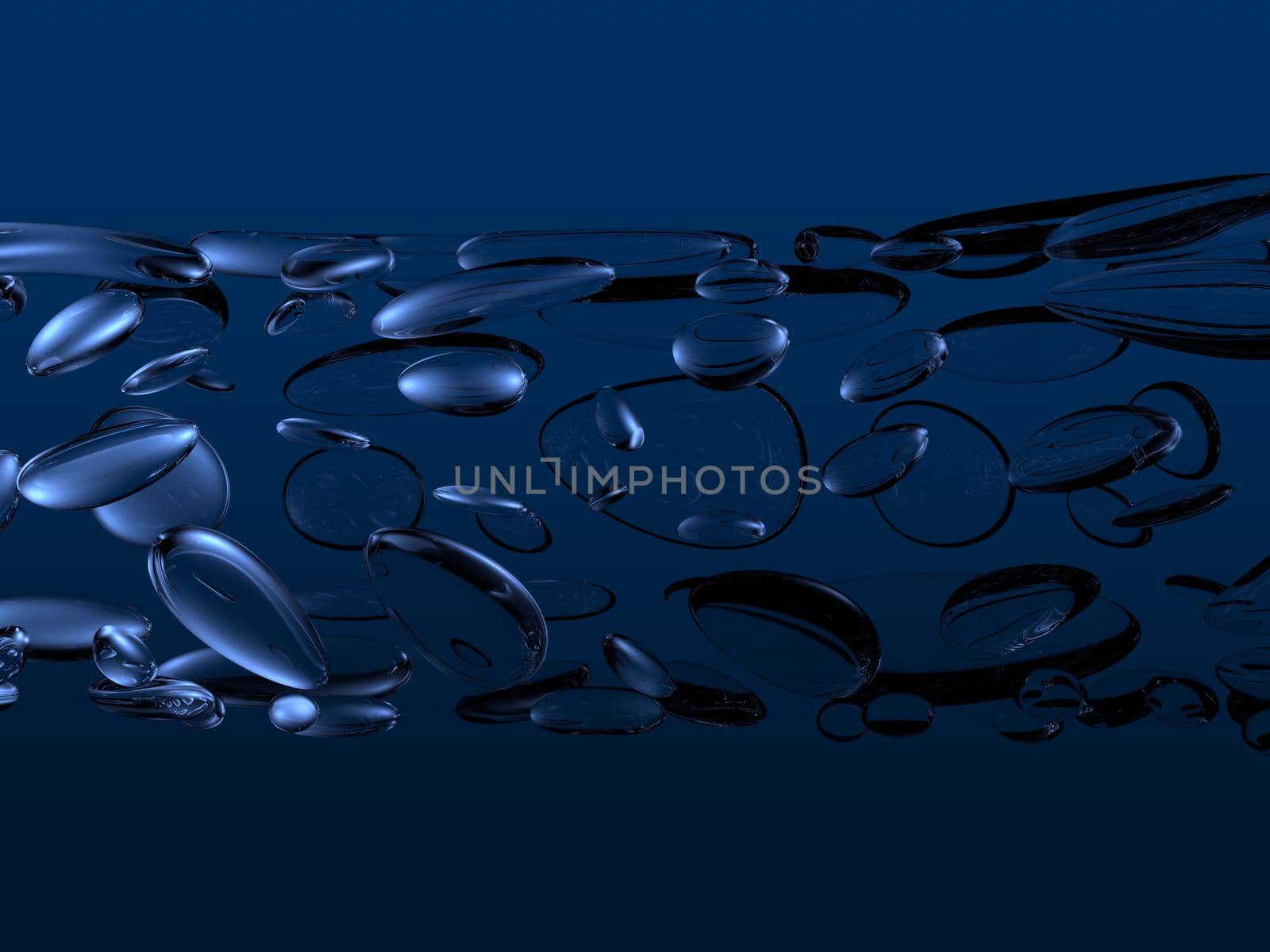 Water droplets on a blue background by clusterx