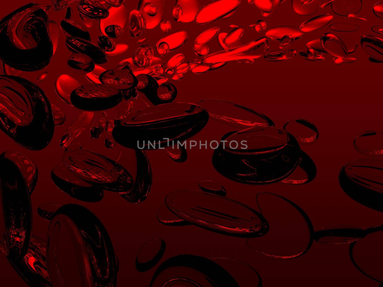 Water droplets on a red background by clusterx