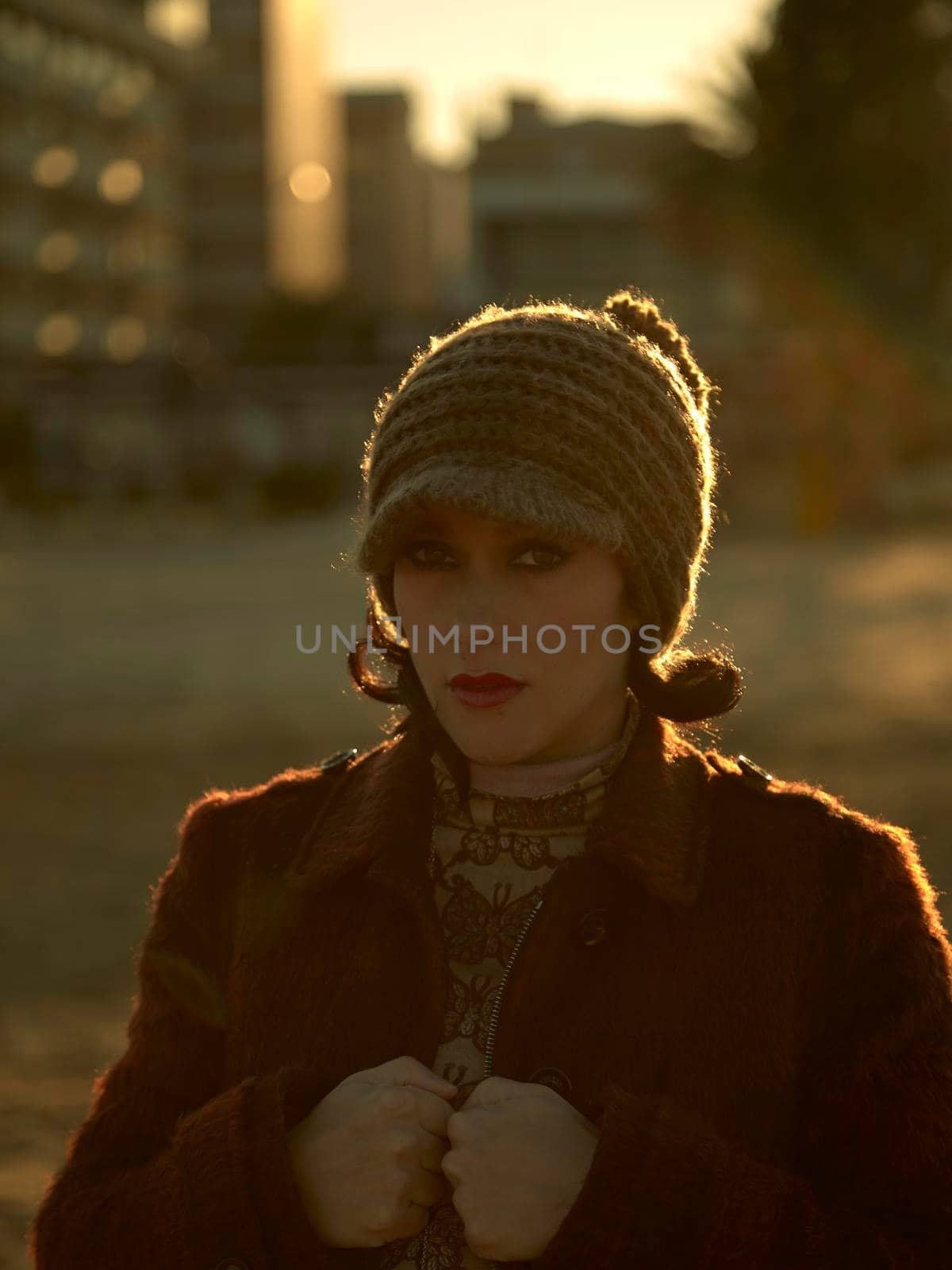 Beautiful young woman portrait, close up outdoor by drmglc