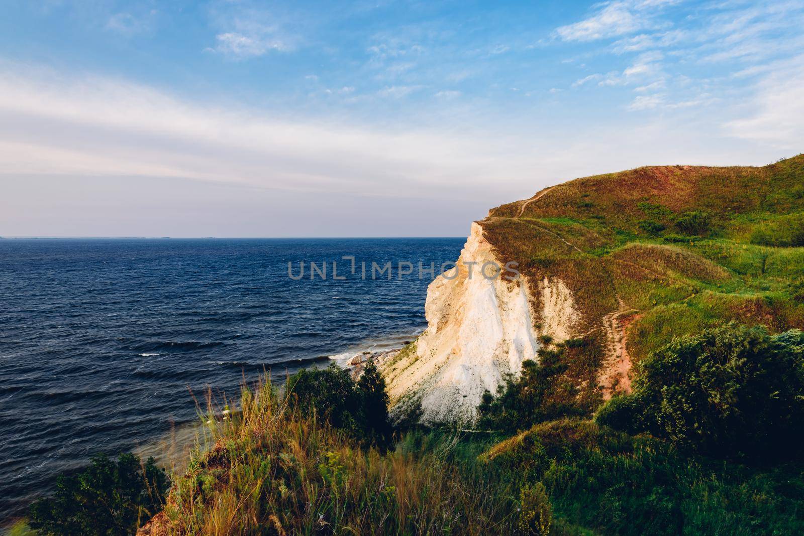 Landscape of a cliff next to the river by Seva_blsv