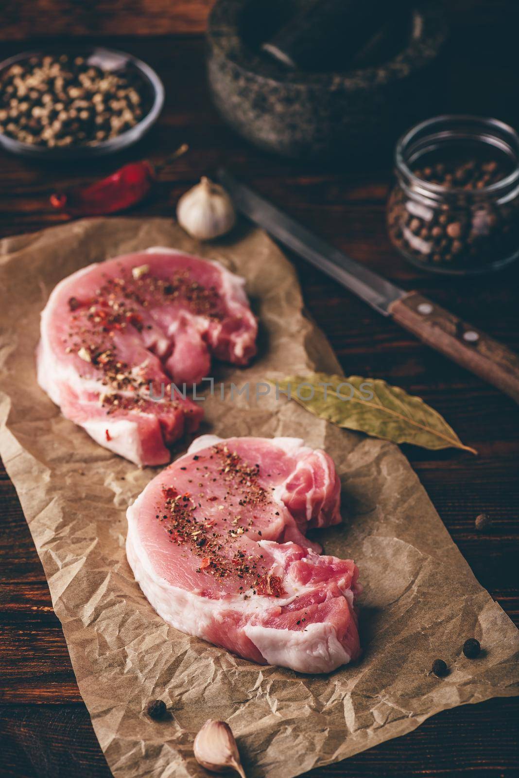 Pork loin steaks with ground spices by Seva_blsv