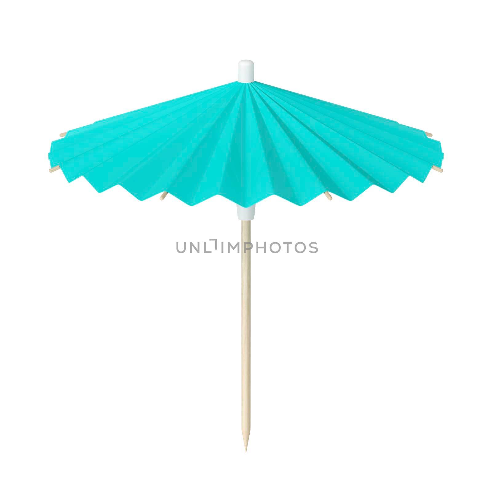 Umbrella for a cocktail isolated on white background