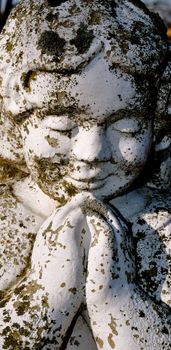 Gravesite - Angel - praying - closeup