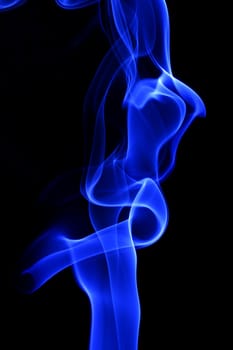 blue smoke abstract background close up