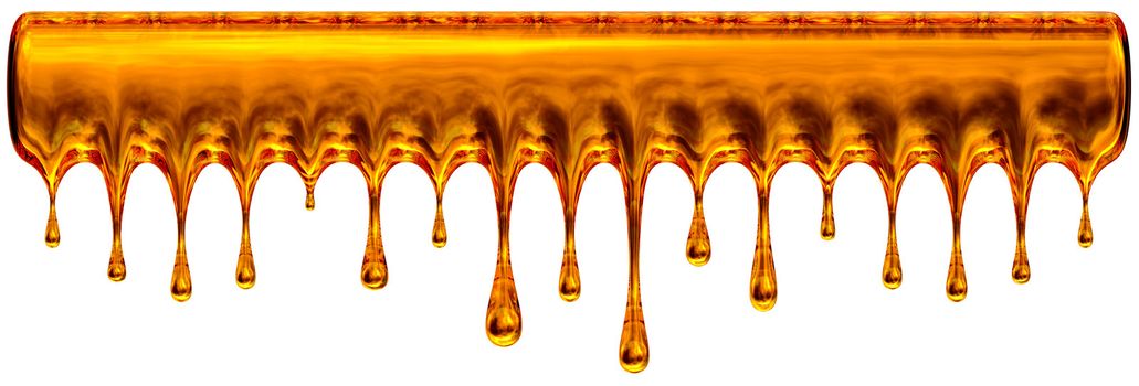 dripping and splash golden honey or caramel