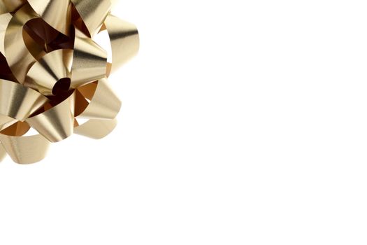 Cropped image of the Gold bow on white 