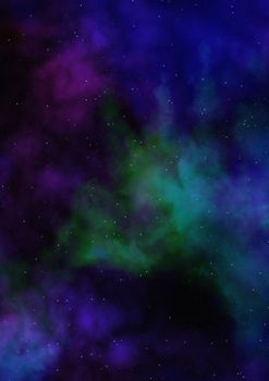 Far space being shone nebula as abstract background