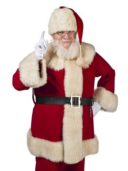 Santa claus smiling  on a white background