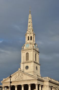 Spire and roof of st Martins in the field